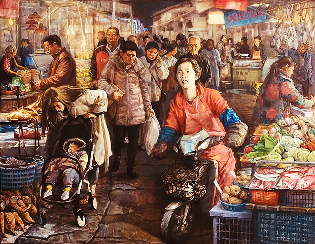 吴东弓油画作品《闽南夜市》.PNG 吴东弓油画作品《闽南夜市》.PNG